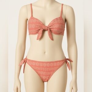 Robin Piccone Isla Underwire Bikini Top And Bottom Sz L NWOT